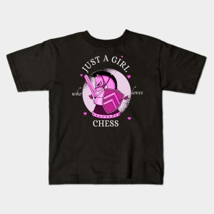 Just A Girl Who Loves Chess Kids T-Shirt